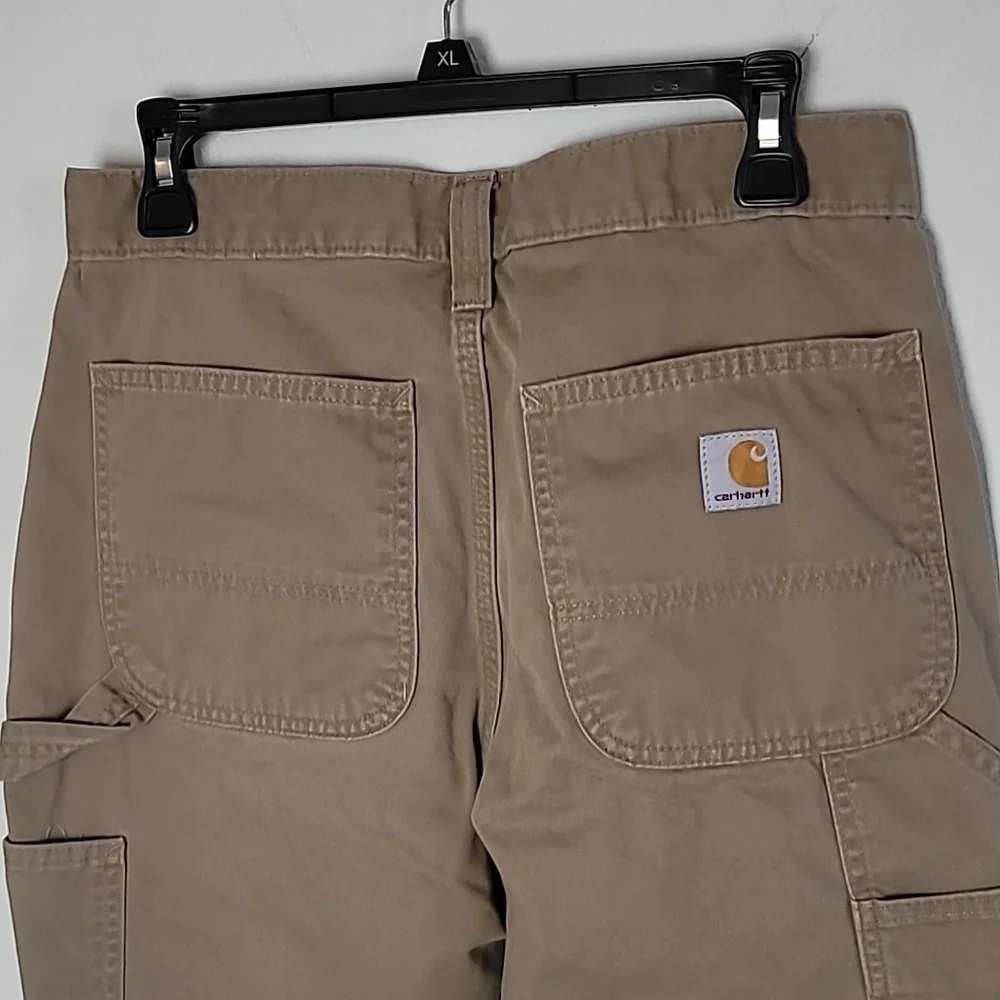 Carhartt B324 DKH Carpenter Pants Men’s 31x32 Tan Dungaree Fit Workwear Utility